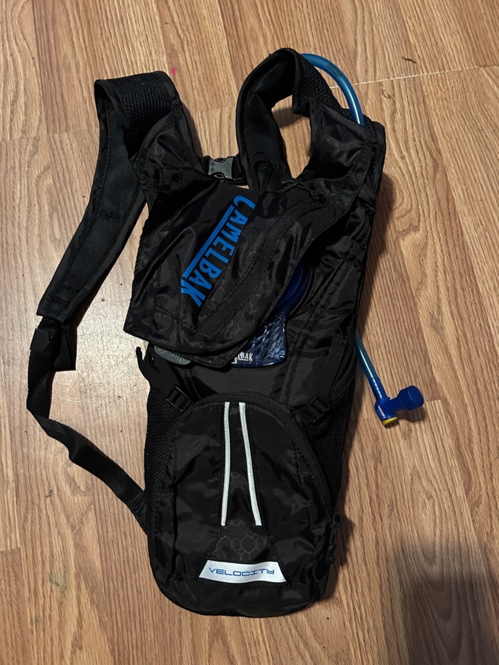 CamelBak Black Hydration Pack with Blue Tube